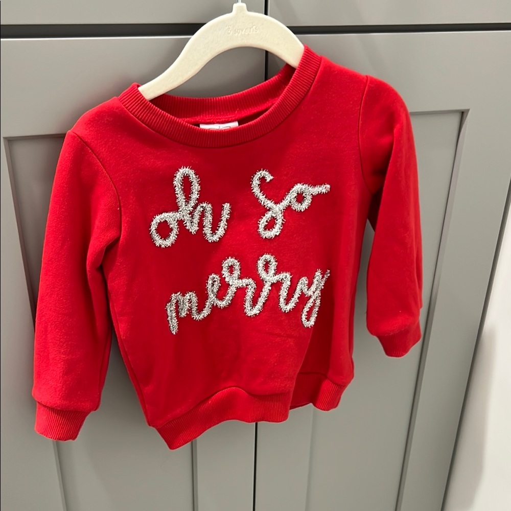 Mud Pie Red Festive Sweatshirt Oh So Merry